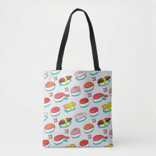 Vintage-Nigiri-Sushi, Doodle-Muster