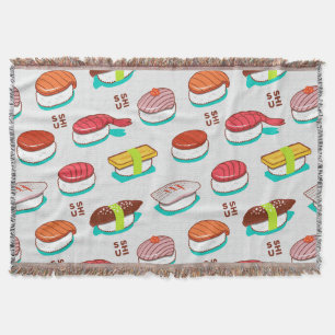 Vintage-Nigiri-Sushi, Doodle-Muster Decke