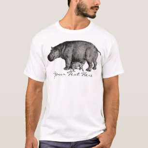 Vintage Nilpferd-Shirt T-Shirt
