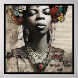 vintage nina collage deco 1 poster