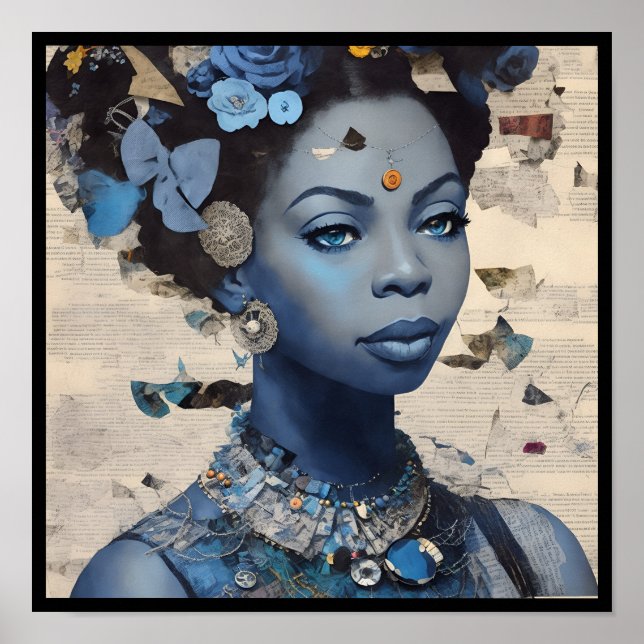 vintage nina collage deco 3 poster (Vorne)