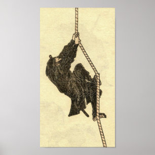 Vintage Ninja Manga aus dem 18. Jahrhundert von Ho Poster