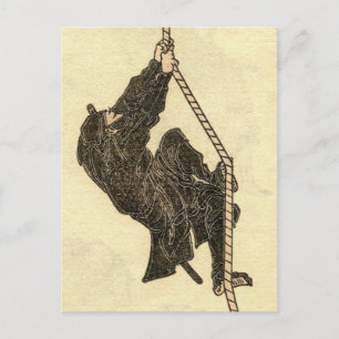 Vintage Ninja Manga aus dem 18. Jahrhundert von Ho Postkarte