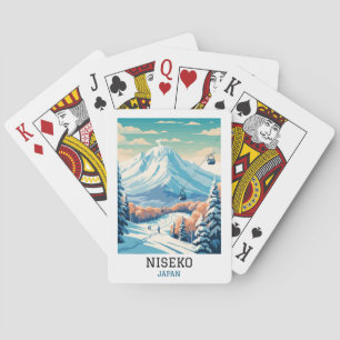 Vintage Niseko Japan Winterreise Spielkarten