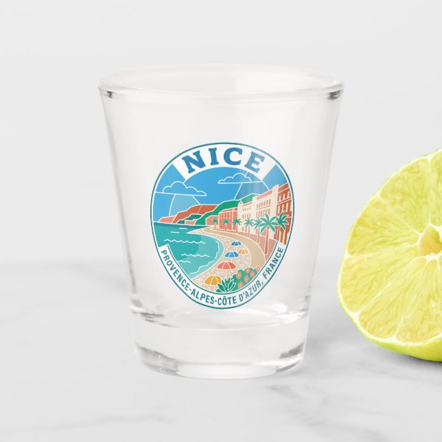 Vintage Nizza Frankreich Schnapsglas (Vorderseite)