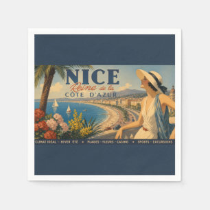 Vintage Nizza Reine Côte d'Azur Serviette