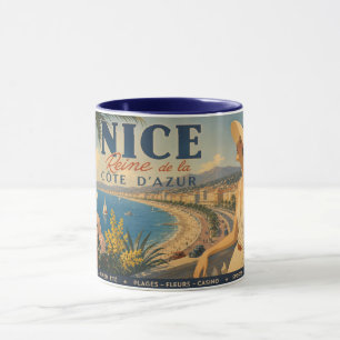 Vintage Nizza Reine Côte d'Azur Tasse