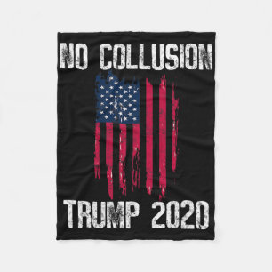 Vintage No Collusion Shirt USA-Flagge Pro Trump T- Fleecedecke
