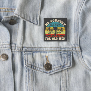 Vintage No Country For Old Men Button