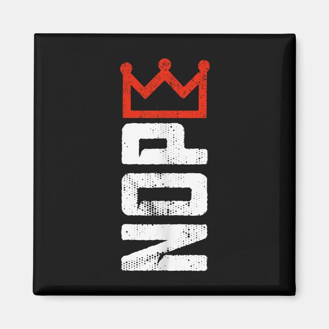 Vintage No Kings Protestschild Vertikal  Magnet (Vorne)