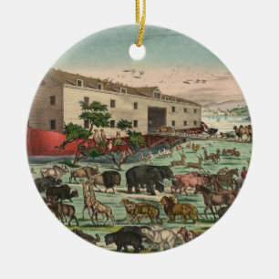 Vintage-Noah-Arch-Tiere-Illustration 1882 Keramikornament