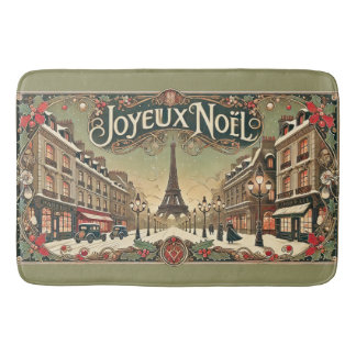 Vintage Noel in Paris Badematte