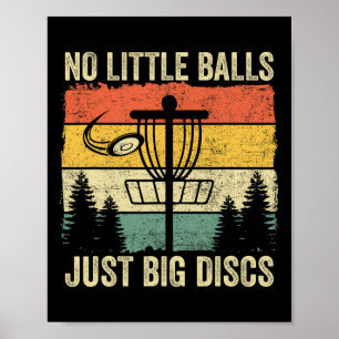 Vintage Nolittle Nur Große Discs Lustige Disc Golf Poster