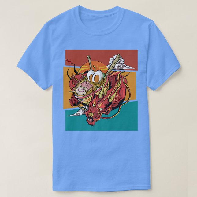Vintage Noodles Dragon Ramen 2978 T-Shirt (Design vorne)