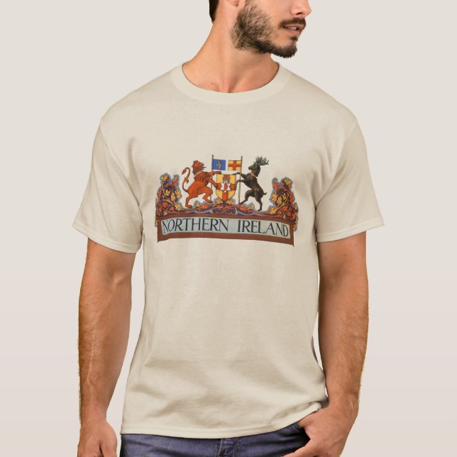 Vintage nordirische Wappen T-Shirt (Vorderseite)