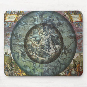Vintage Nördliche Konstellation Himmels Astronomie Mousepad