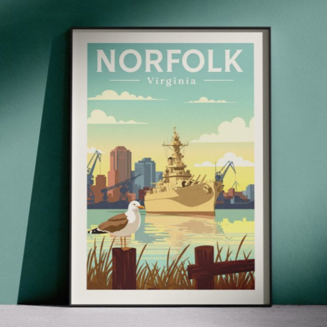 Vintage Norfolk Virginia Poster (Von Creator hochgeladen)