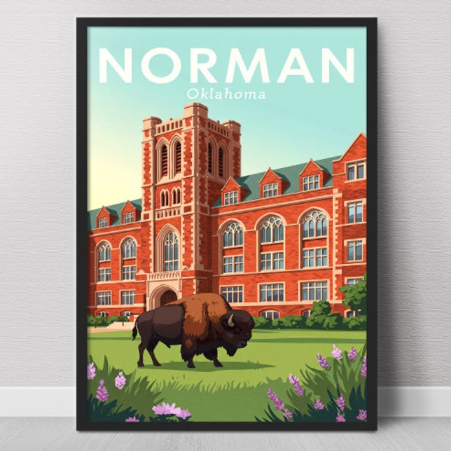 Vintage Norman Oklahoma Poster (Von Creator hochgeladen)