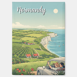 Vintage Normandie Frankreich Reisen Magnet