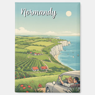 Vintage Normandie Frankreich Reisen Magnet