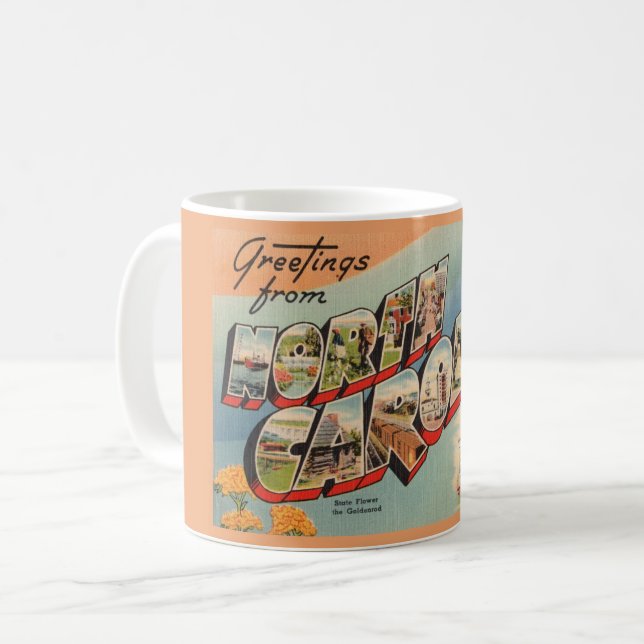 Vintage North Carolina Tasse (Vorderseite Links)