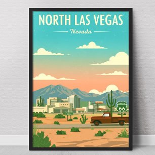 Vintage North Las Vegas Poster
