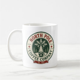Vintage North Pole Coffee Company Winterurlaub Kaffeetasse