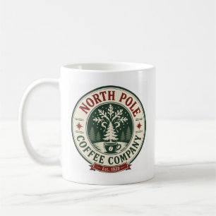 Vintage North Pole Coffee Company Winterurlaub Kaffeetasse