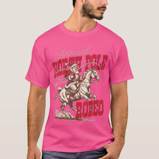 Vintage North Pole Rodeo Cowboy Santa Country Weih T-Shirt