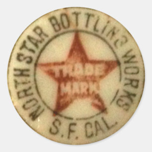 Vintage North Star Bieraufkleber Runder Aufkleber