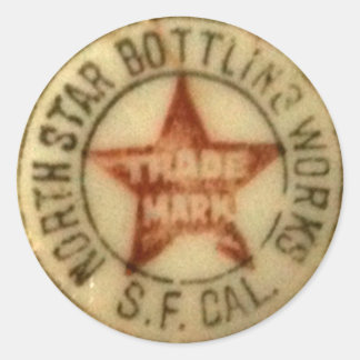 Vintage North Star Bieraufkleber Runder Aufkleber