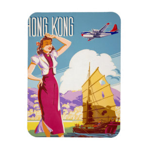 Vintage Northwest Airlines Werbeplakat Magnet