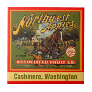 Vintage Northwest Apples Cashmere Kistenetikett Fl Fliese