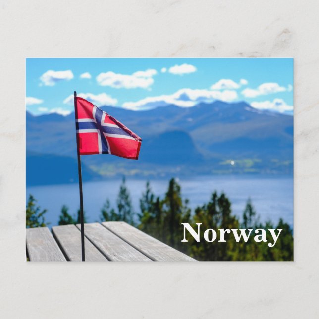 Vintage Norway Travel Tourism Postkarte (Vorderseite)