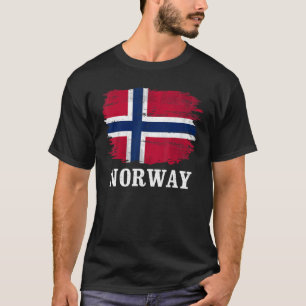 Vintage-Norwegen-Flagge für Norweger T-Shirt