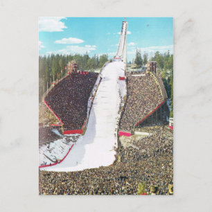 Vintage Norwegen, Oslo, Olympiastadion Postkarte