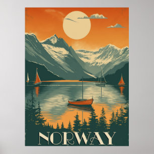 Vintage Norwegen Poster