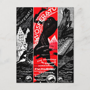 Vintage-Nosferatu-Kunstpostkarte Postkarte