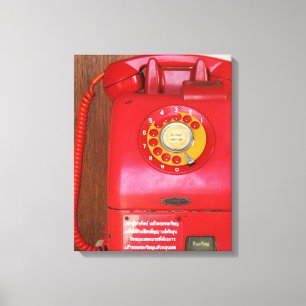 Vintage nostalgischer alter klassischer Retro-Tele Leinwanddruck