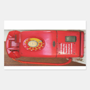 Vintage nostalgischer alter klassischer Retro-Tele Rechteckiger Aufkleber