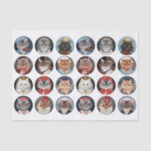 Vintage (Not AI) Cat Illustrations by GL Barnes 