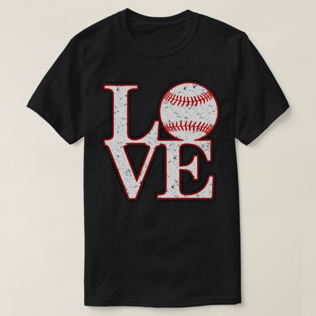 Vintage Not leidende LIEBE BASEBALL T-Shirt (Design vorne)