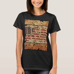 Vintage Not leidende US-Buchstaben und amerikanisc T-Shirt