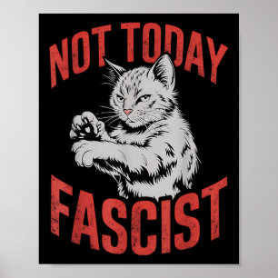 Vintage Not Today Faschistischer Lustiger Katzen-M Poster
