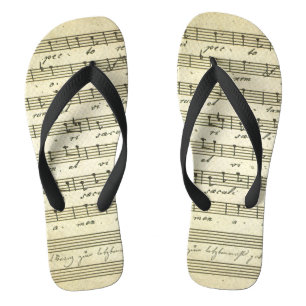 Vintage Noten, antikes Musical-Score 1810 Flip Flops