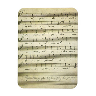 Vintage Noten, antikes Musical-Score 1810 Magnet