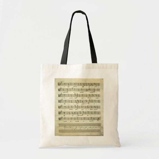 Vintage Noten, antikes Musical-Score 1810 Tragetasche (Vorne)