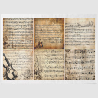 Vintage Noten für Kunst und Handwerk Seidenpapier