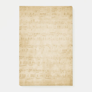 Vintage Noten Post-it Klebezettel