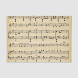 Vintage Noten Seidenpapier